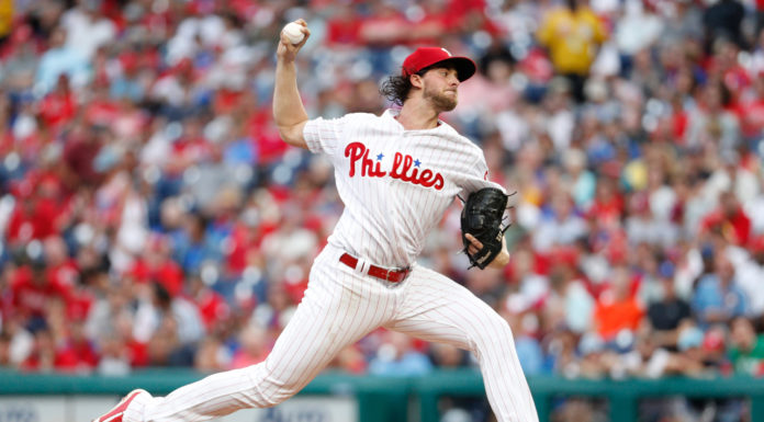 Aaron Nola with the Philadelphia Phillies