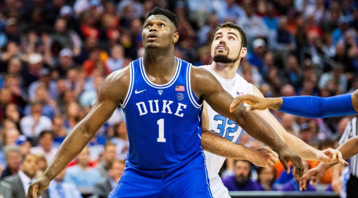 Zion Williamson with the Duke Blue Devils in 2019