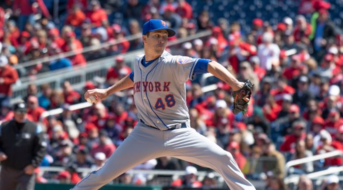 Jacob deGrom with the New York Mets in 2018