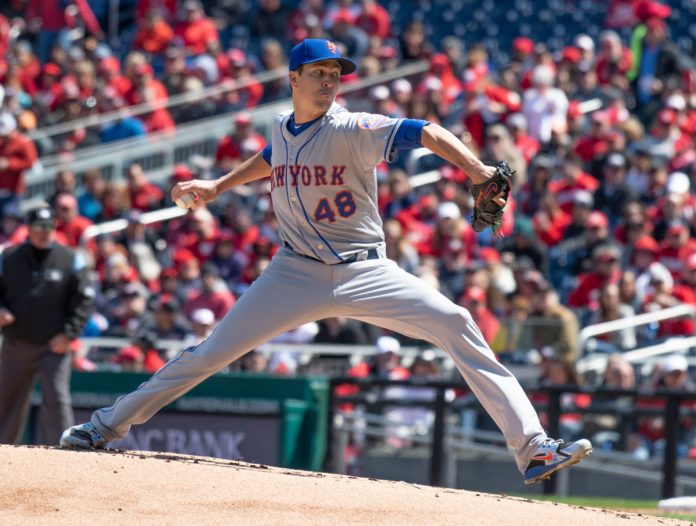 Jacob deGrom with the New York Mets in 2018