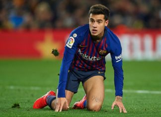 Philippe Coutinho with Barcelona in 2018