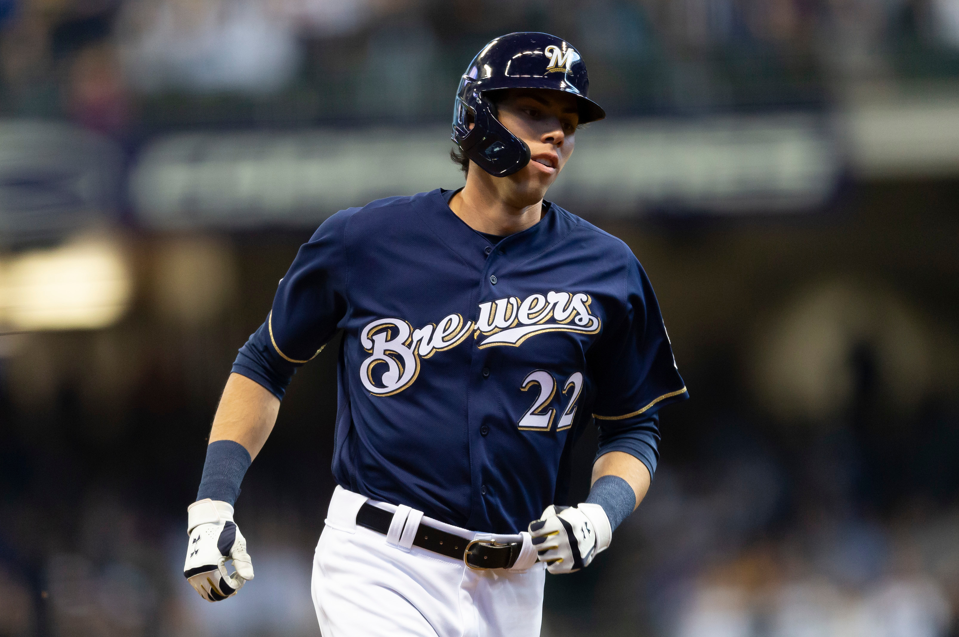 Yelich christian brewers cycle mlb