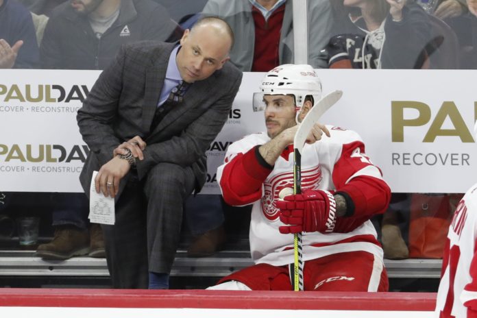 Jeff Blashill with the Detroit Red Wings in 2017