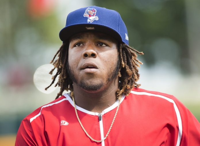 Vladimir Guerrero Jr. with the Buffalo Bisons in 2018