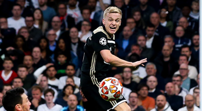 Man Utd Might Make a Move For Ajax’s Donny Van de Beek Donny van de Beek with Ajax in 2019
