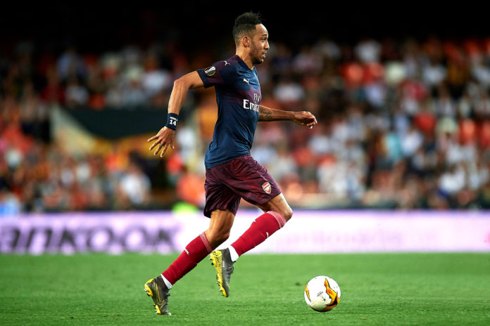 Pierre-Emerick Aubameyang with Arsenal in 2019