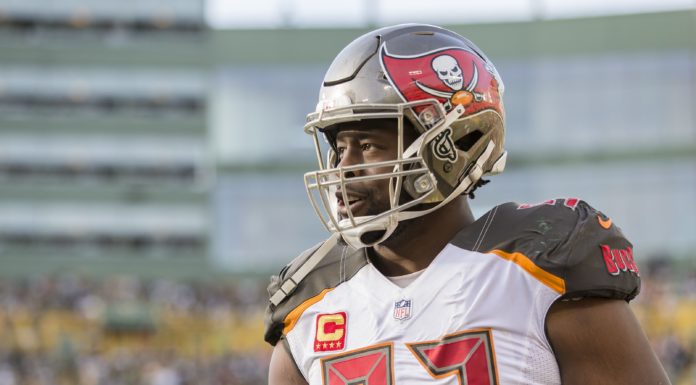 Defensive tackle Gerald McCoy (93) with Tampa Bay Buccaneers in 2017