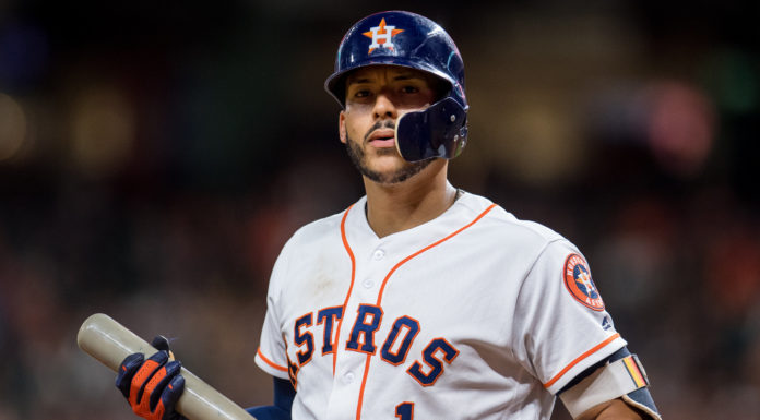 Carlos Correa with the Houston Astros in 2018
