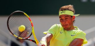 Rafael Nadal at the French Open Tennis Championships in 2019