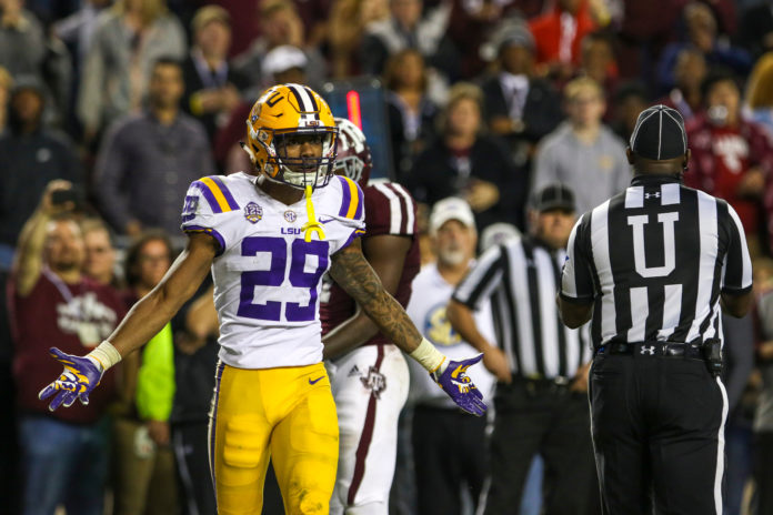 Greedy Williams with LSU in 2018