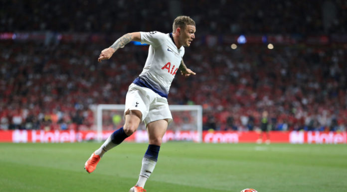 Spurs Right Back Kieran Trippier Moves to Atlético Madrid Kieran Trippier with Tottenham Hotspur in 2019