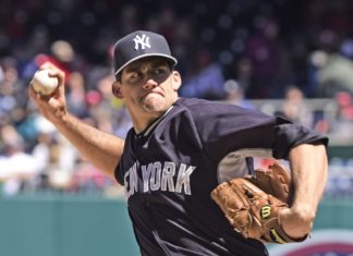 Nathan Eovaldi with New York Yankees in 2015