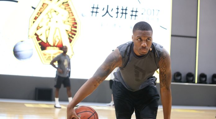 Damian Lillard at the Adidas Republic of Sports event in 2017