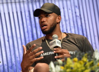 Karl-Anthony Towns at the "Variety" Sports Entertainment Summit in 2017