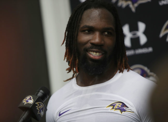 C.J. Mosley with the Ravens