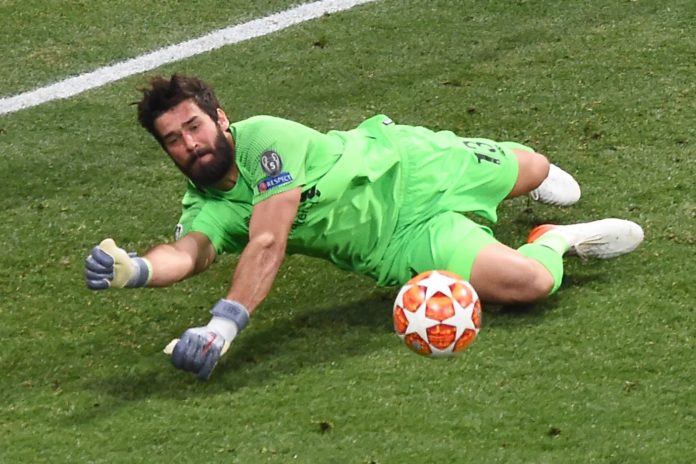Alisson Becker with Liverpool FC in 2019