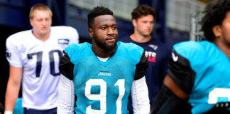 Yannick Ngakoue during Patriots Training Camp in 2017.