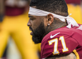 Trent Williams with Redskins in 2017