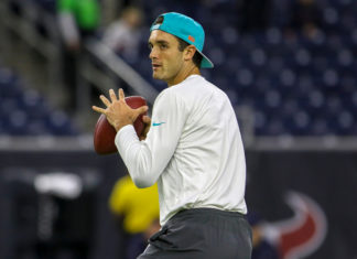 Brock Osweiler with the Dolphins in 2018.