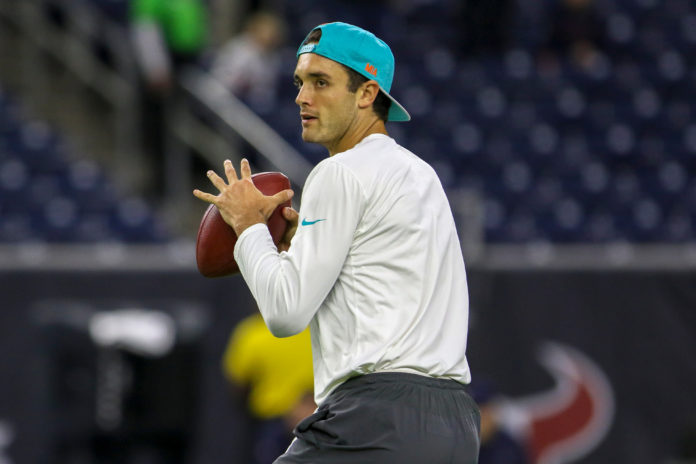 Brock Osweiler with the Dolphins in 2018.