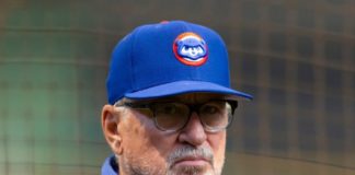 Joe Maddon with the Chicago Cubs in 2019