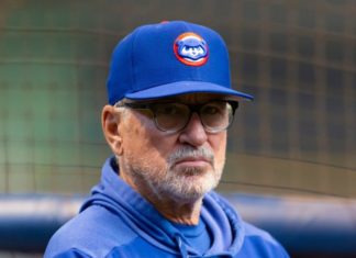 Joe Maddon with the Chicago Cubs in 2019