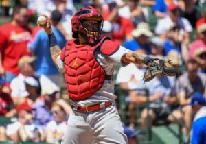 St. Louis Cardinals catcher Yadier Molina #4 in 2019