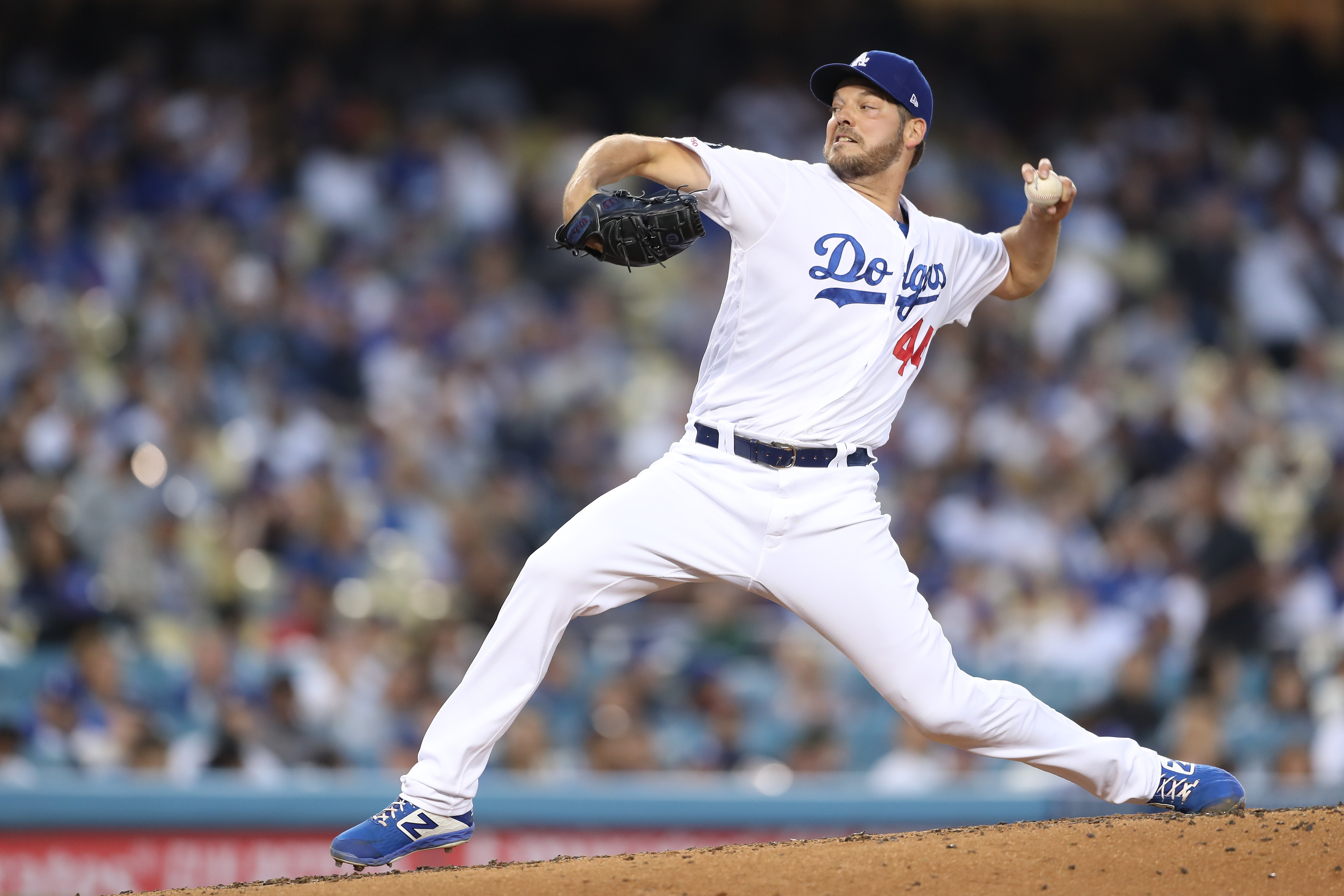 Dodgers Lefty Rich Hill Leaves With Knee Trouble in First Game Back ...