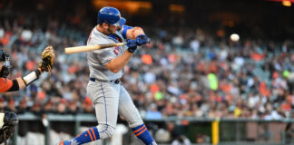 New York Mets first baseman Pete Alonso in 2019
