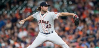 Gerrit Cole with the Houston Astros in 2018