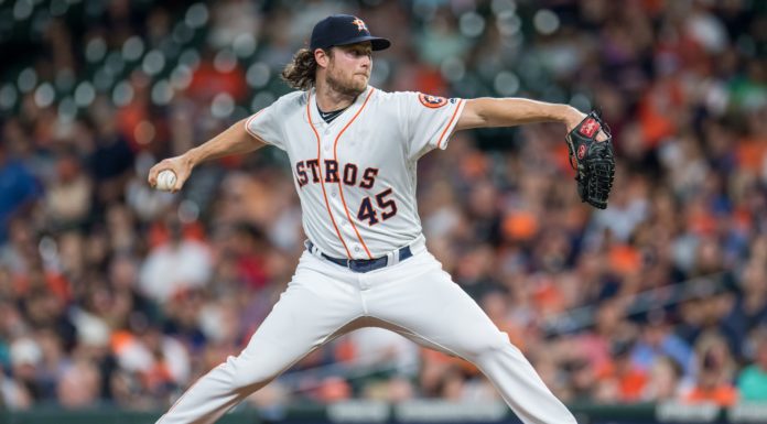 Gerrit Cole with the Houston Astros in 2018