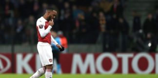 Alexandre Lacazette with Arsenal in 2019