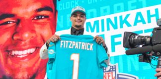 Minkah Fitzpatrick after being drafted in 2018.