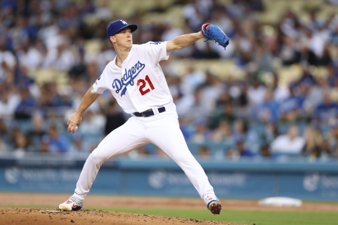 Los Angeles Dodgers starting pitcher Walker Buehler in 2019
