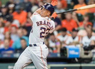 Houston Astros left fielder Michael Brantley in 2019