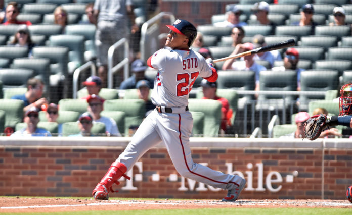 Juan Soto with the Washington Nationals in 2019
