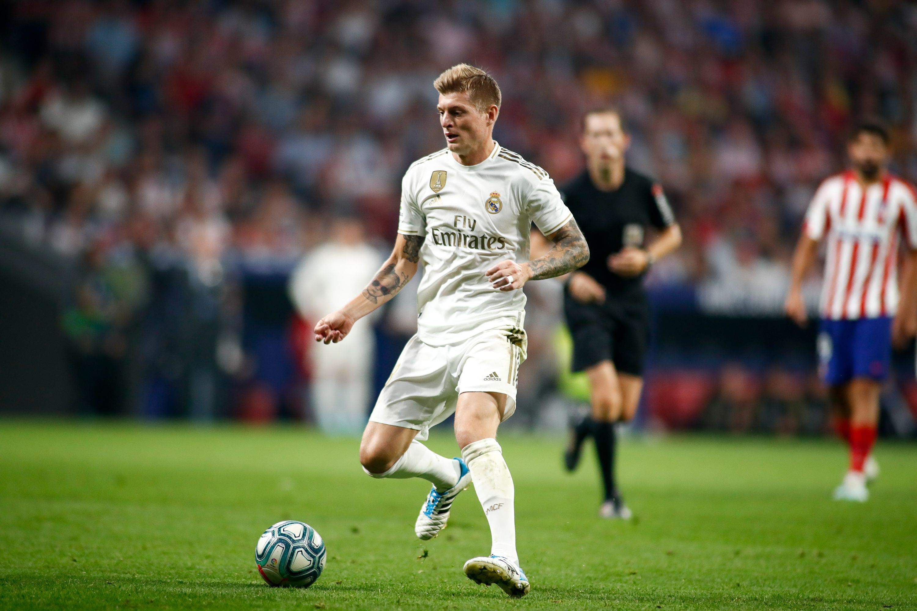 Toni Kroos of Real Madrid during a Atletico Madrid v Real Madrid game in Se...