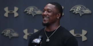 Tony Jefferson with the Ravens in 2018