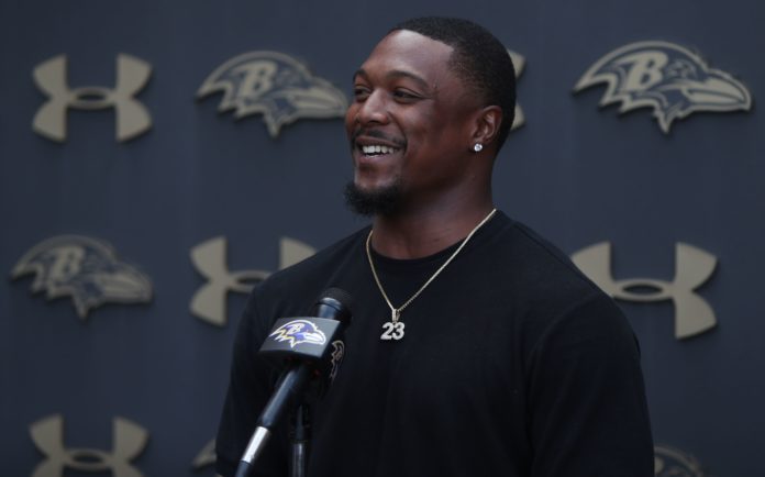 Tony Jefferson with the Ravens in 2018