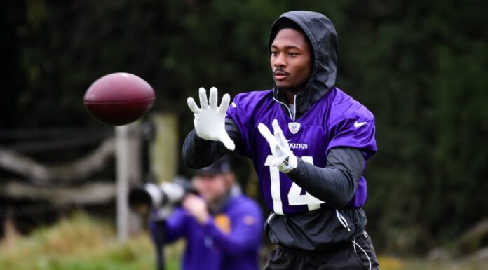 Bills Trade Star WR Stefon Diggs to Texans Stefon Diggs with the Minnesota Vikings in 2017