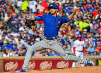 Cole Hamels with the Chicago Cubs in 2019. Photo by Shutterstock (10182844az)