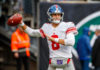 The New York Giants' Daniel Jones in 2019