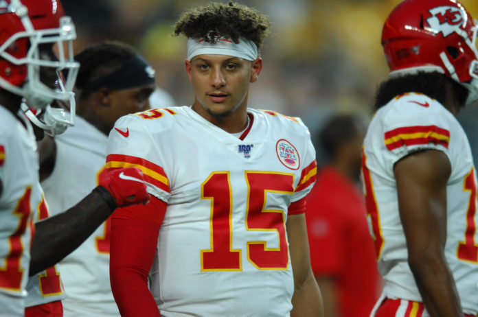 Chiefs' star quarterback Patrick Mahomes in 2019