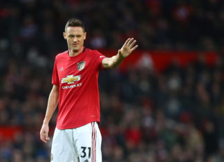 Nemanja Matic in a Manchester United v Norwich City game in January 2020