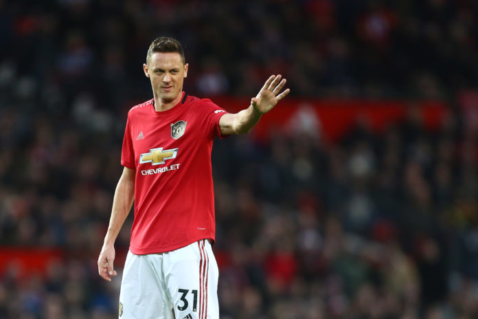 Nemanja Matic in a Manchester United v Norwich City game in January 2020