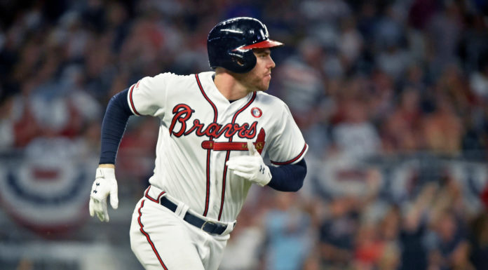 Star Braves 1B Freddie Freeman Diagnosed with Coronavirus Atlanta Braves first baseman Freddie Freeman in 2019