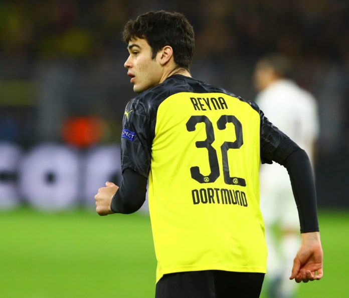 Giovanni Reyna with Borussia Dortmund in 2020