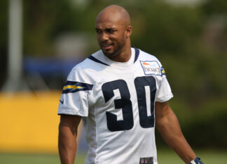 Austin Ekeler with the Los Angeles Chargers in 2018.