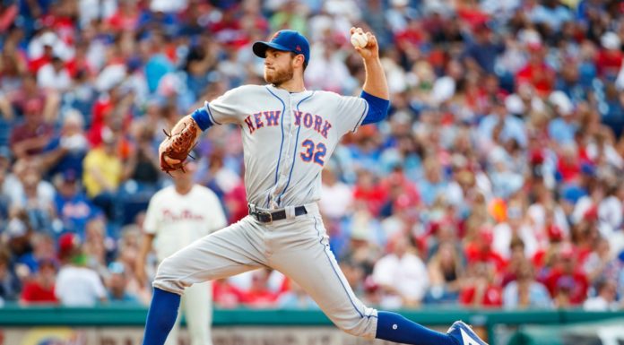Steven Matz during Mets vs Phillies game in August 2019