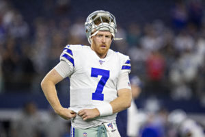Cooper Rush (7) of the Dallas Cowboys in 2019